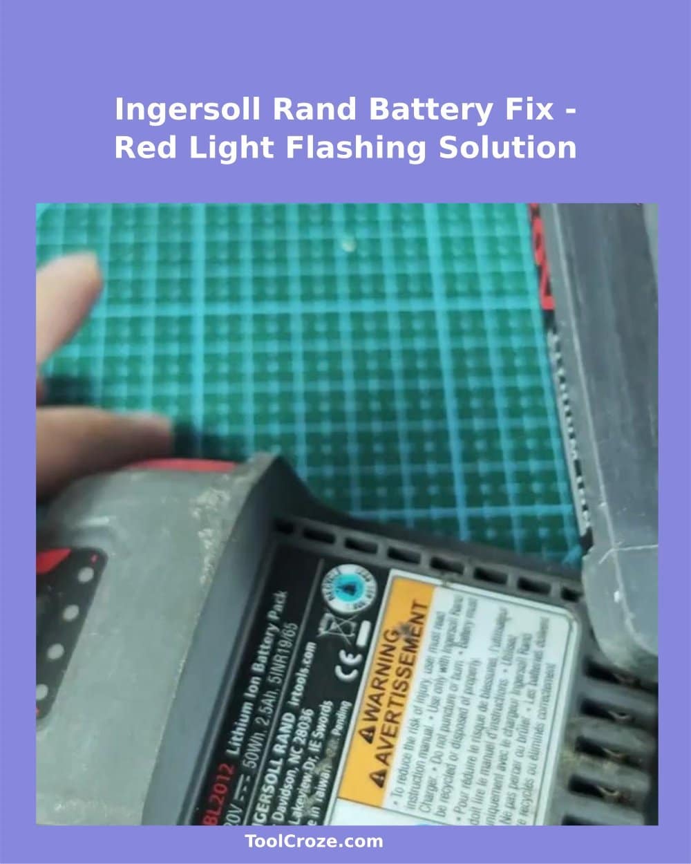 Ingersoll Rand Battery Charging Fix - Flashing Red Light Troubleshooting