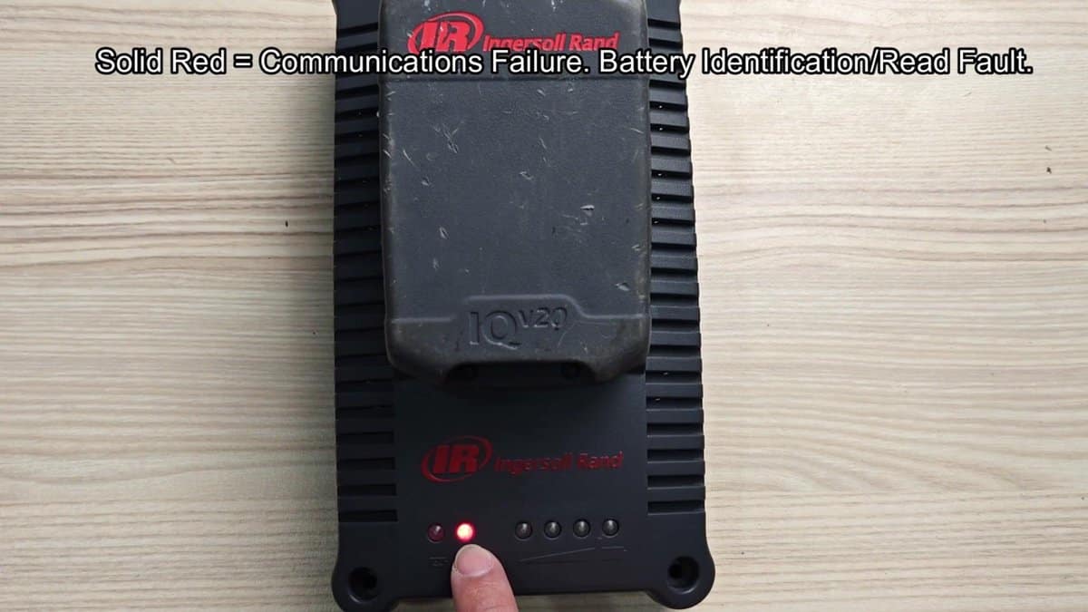 Ingersoll Rand charger with solid red light