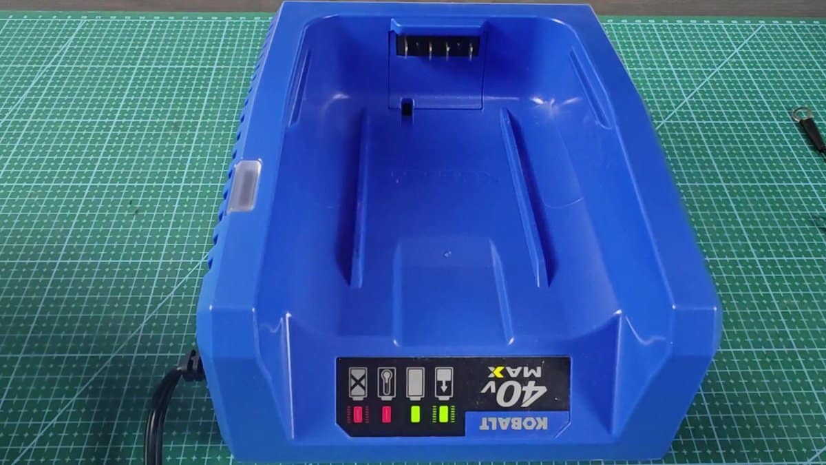 Kobalt 40V max charger with battery indicators