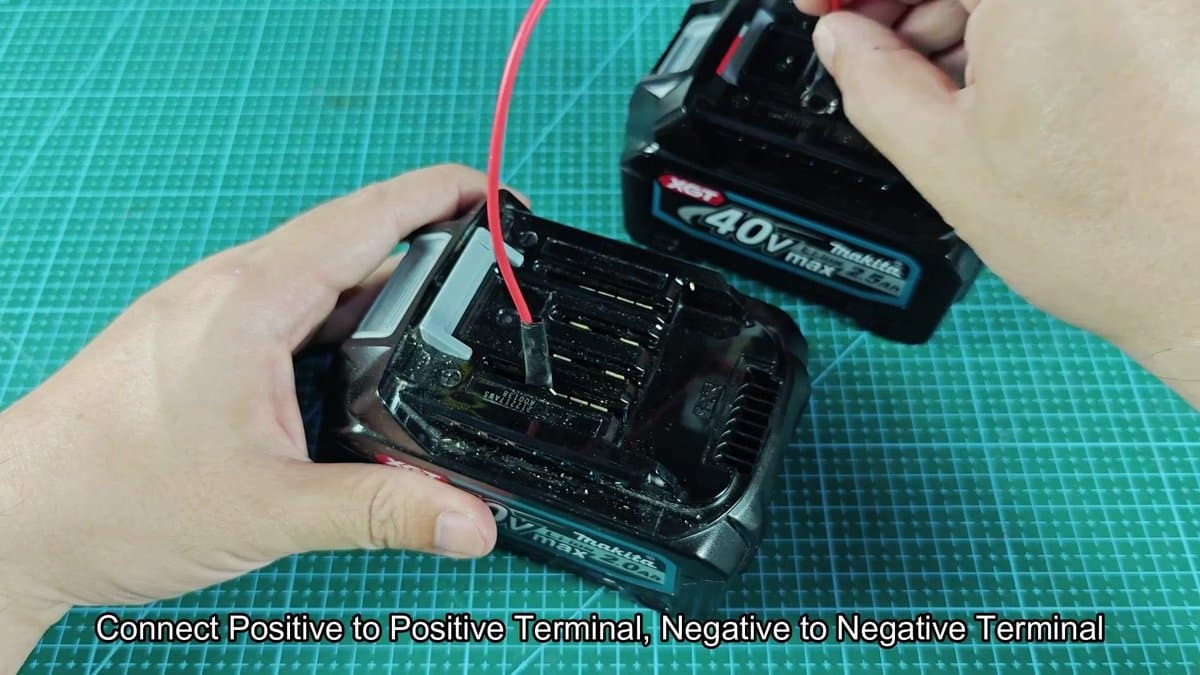 Makita 40V batteries with terminal connections