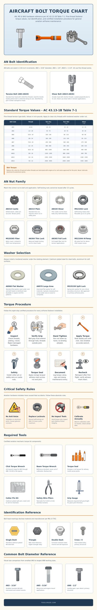 Aircraft Bolt Torque Chart