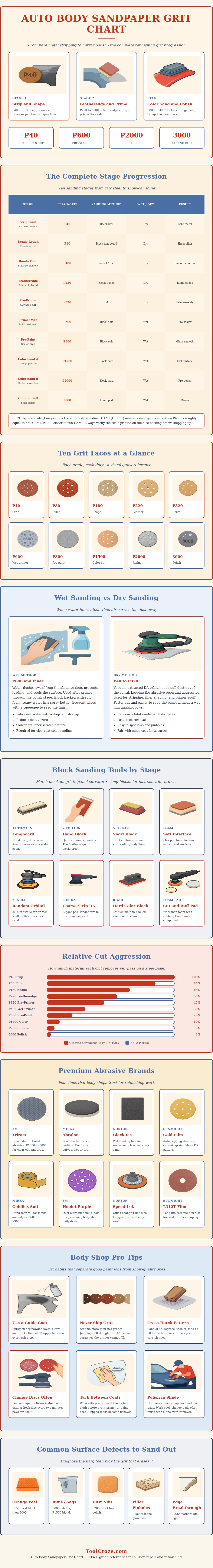 Auto Body Sandpaper Grit Chart