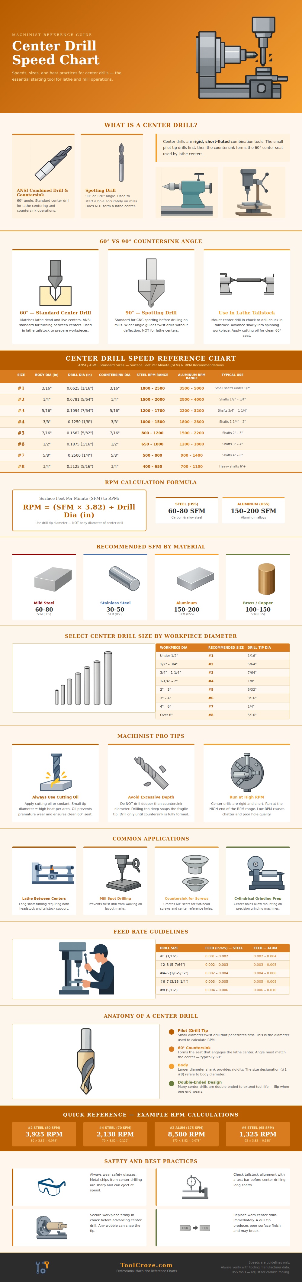 Center Drill Speed Chart