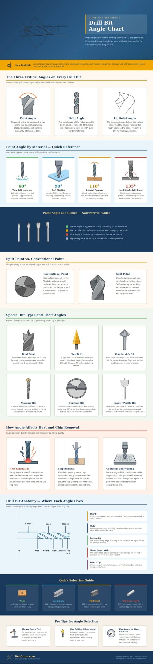 Drill Bit Angle Chart