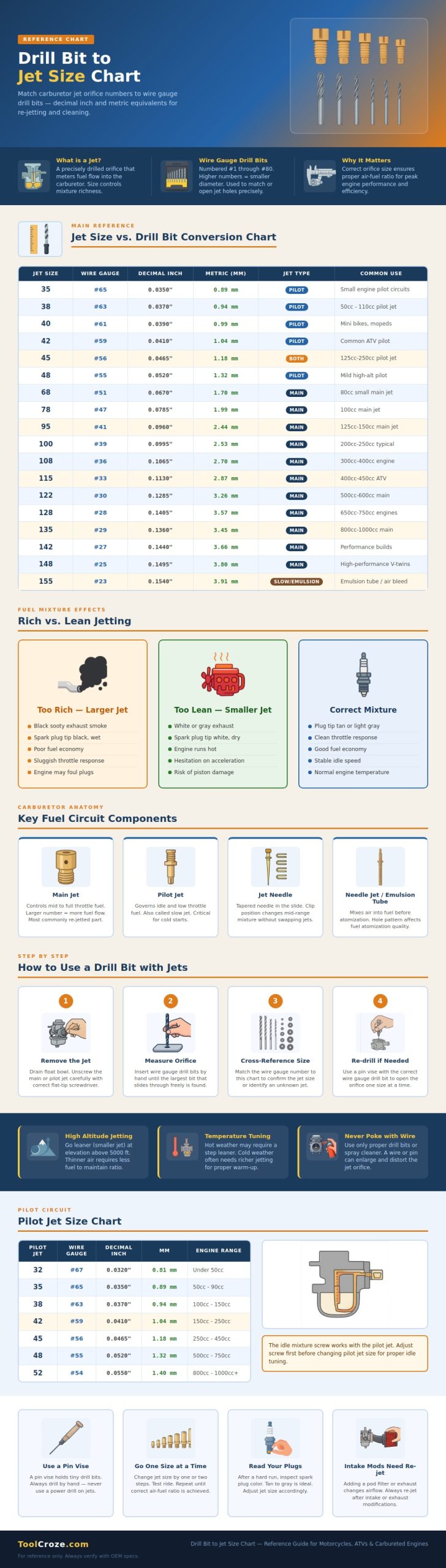 Drill Bit To Jet Size Chart