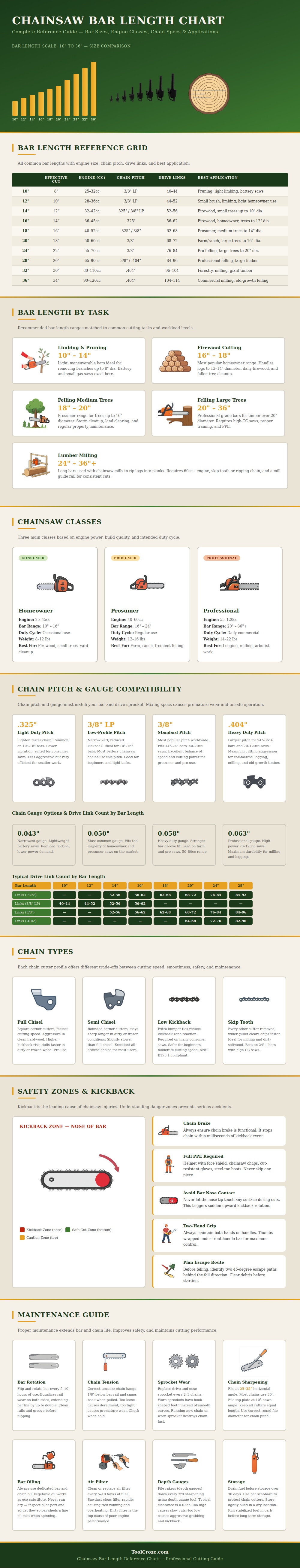 Chainsaw Bar Length Chart