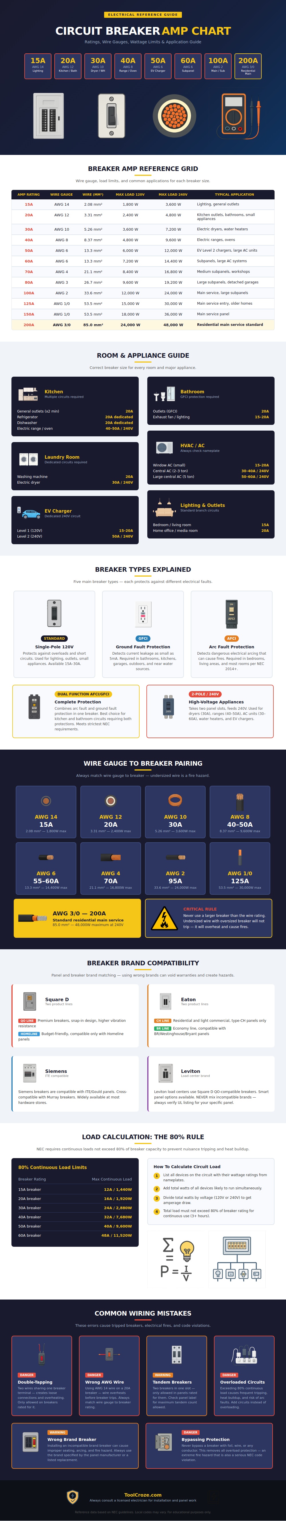 Circuit Breaker Amp Chart