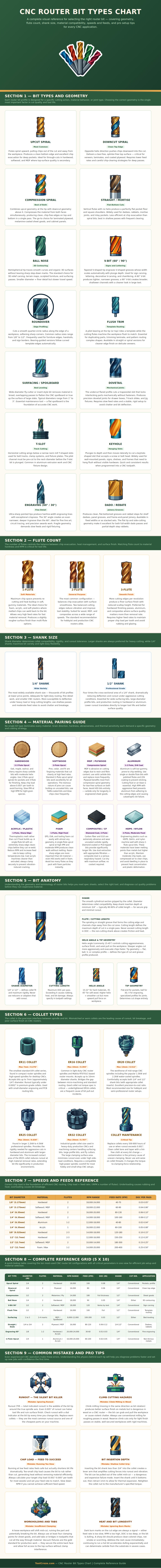 Cnc Router Bit Types Chart