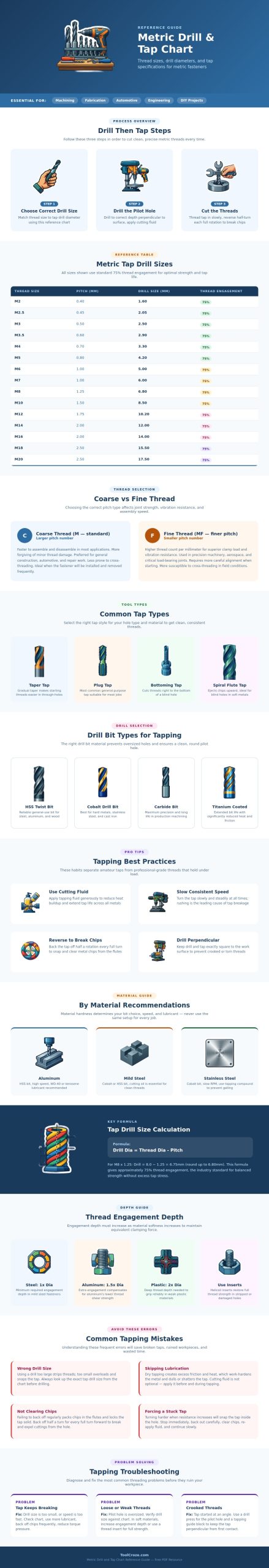 Drill Tap Chart Metric Pdf