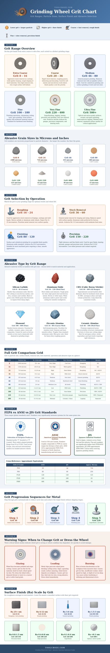 Grinding Wheel Grit Chart