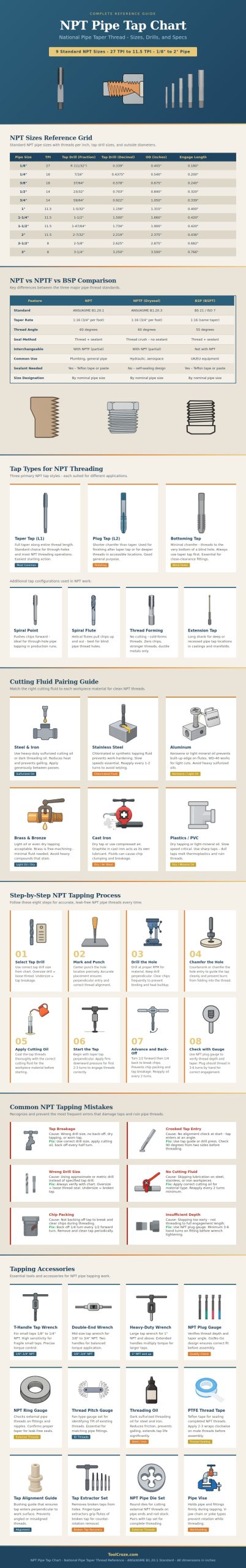 Npt Pipe Tap Chart