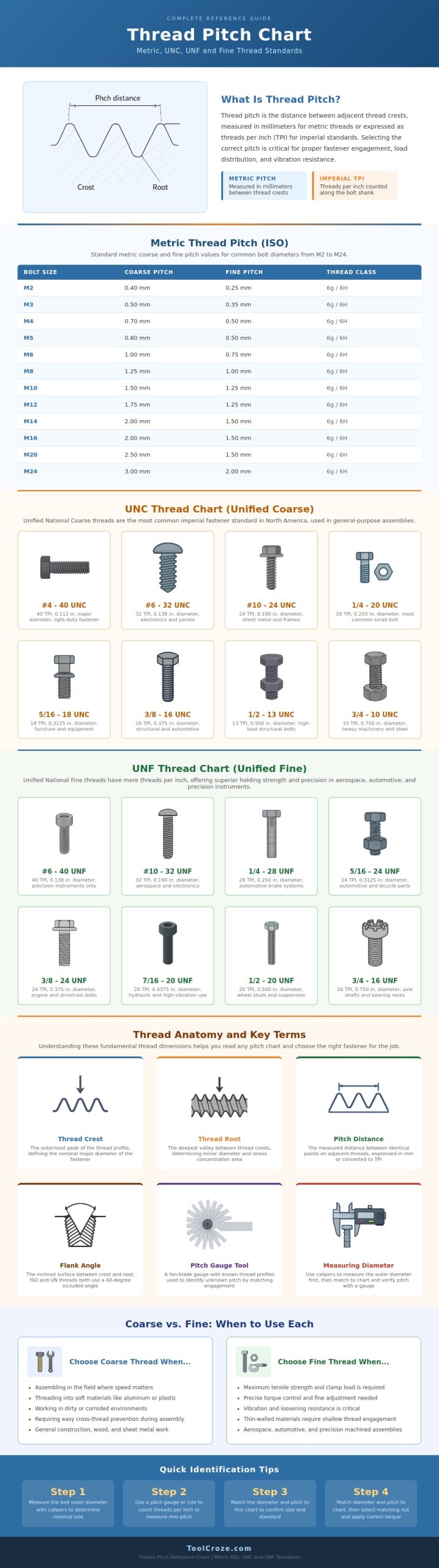 Thread Pitch Chart