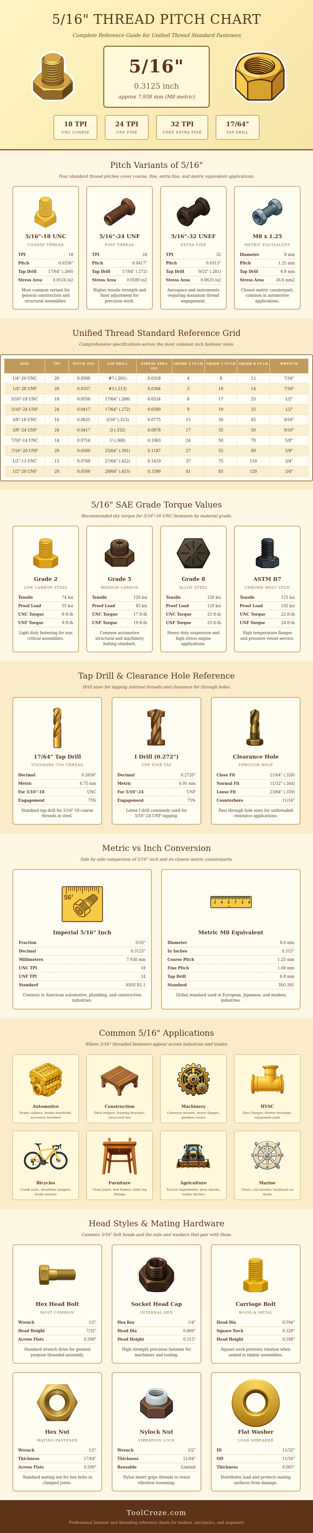 5 16 Thread Pitch Chart