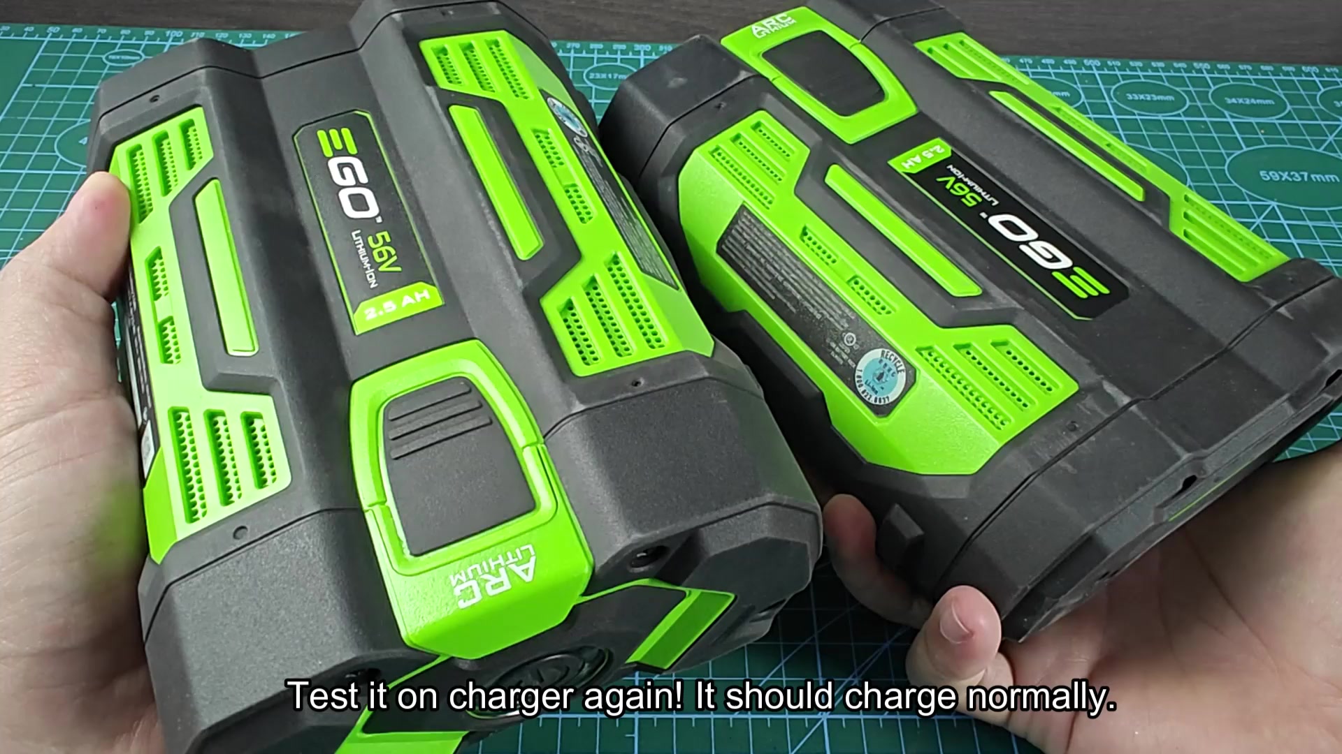 Batteries ready for charging test