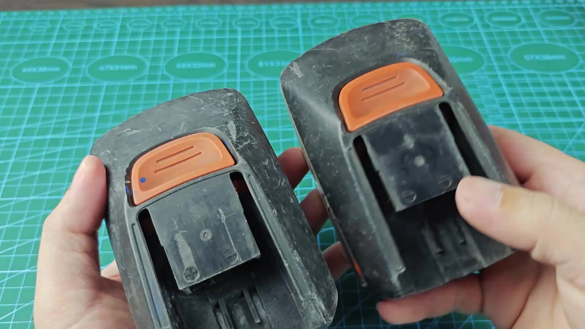 Battery side with power LED indicator