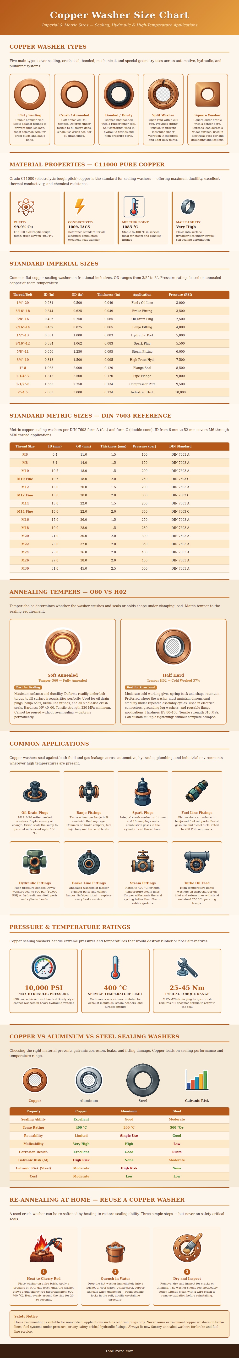 Copper Washer Size Chart