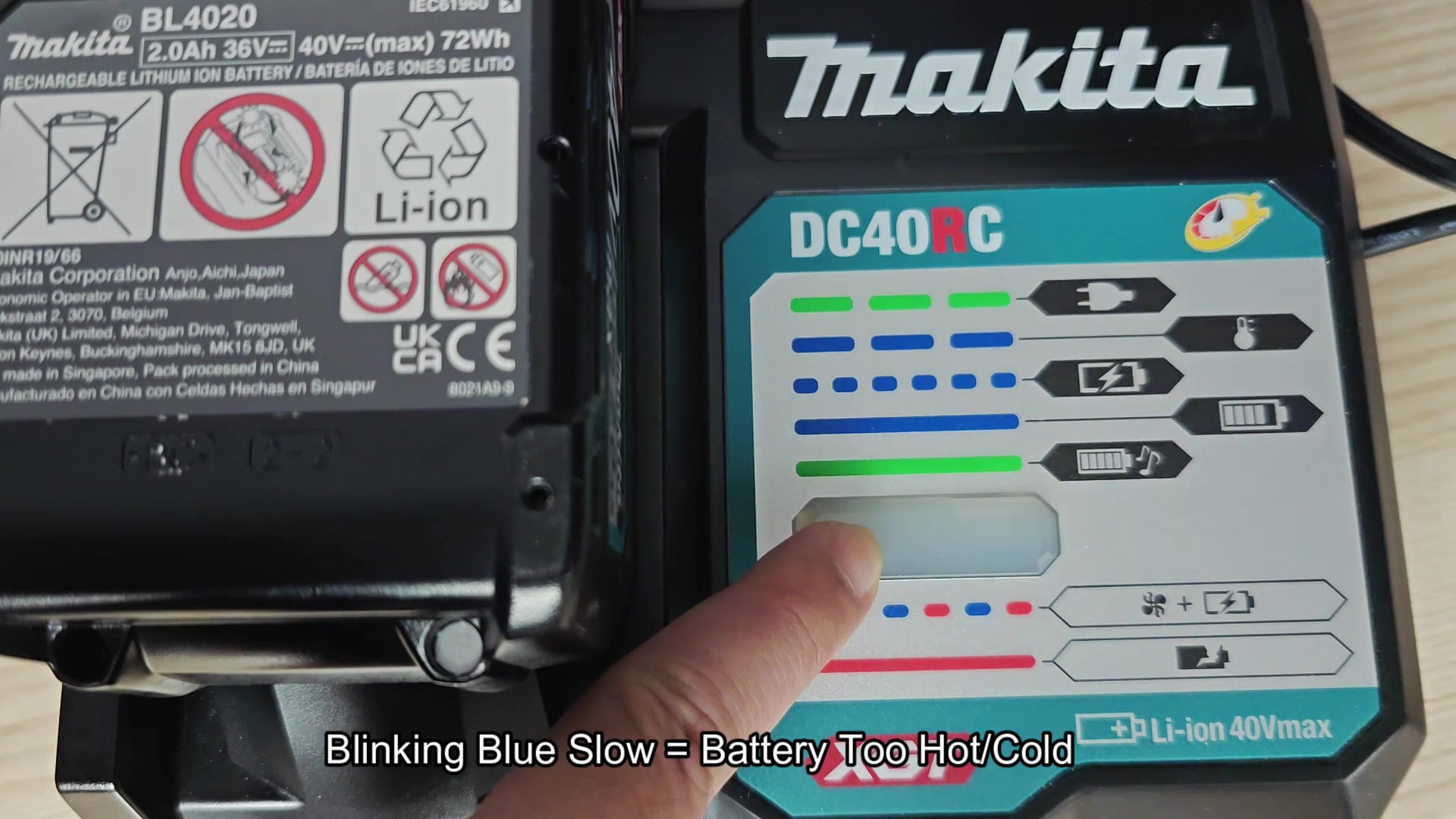 DC40RC blinking blue red and solid red meanings DC40RC blinking blue red and solid red meanings