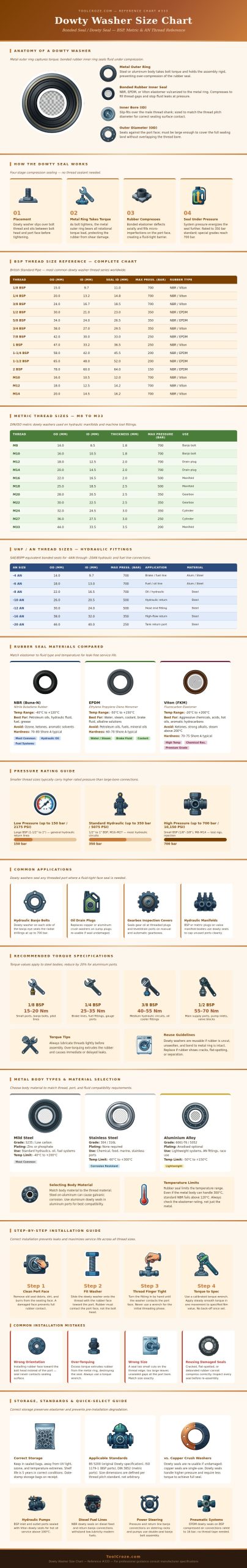 Dowty Washer Size Chart