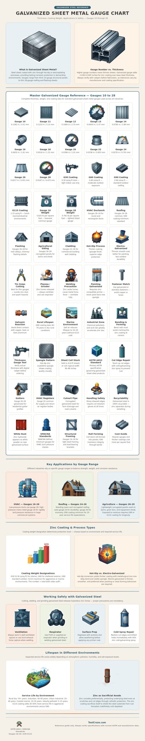 Galvanized Sheet Metal Gauge Chart