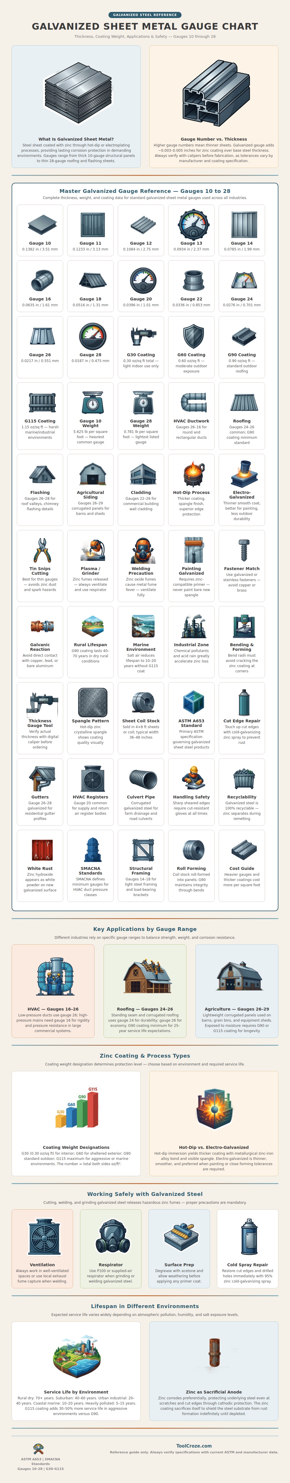 Galvanized Sheet Metal Gauge Chart