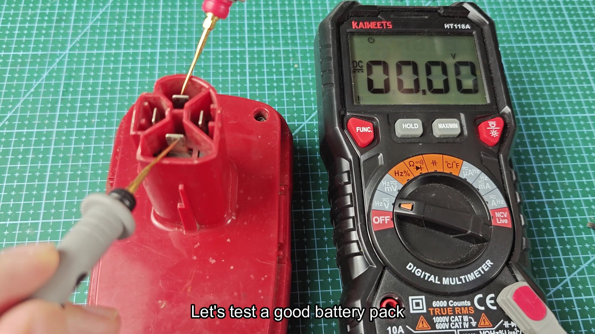 KAIWEETS HT118A reading 19.82V on good battery pack KAIWEETS HT118A reading 19.82V on good battery pack