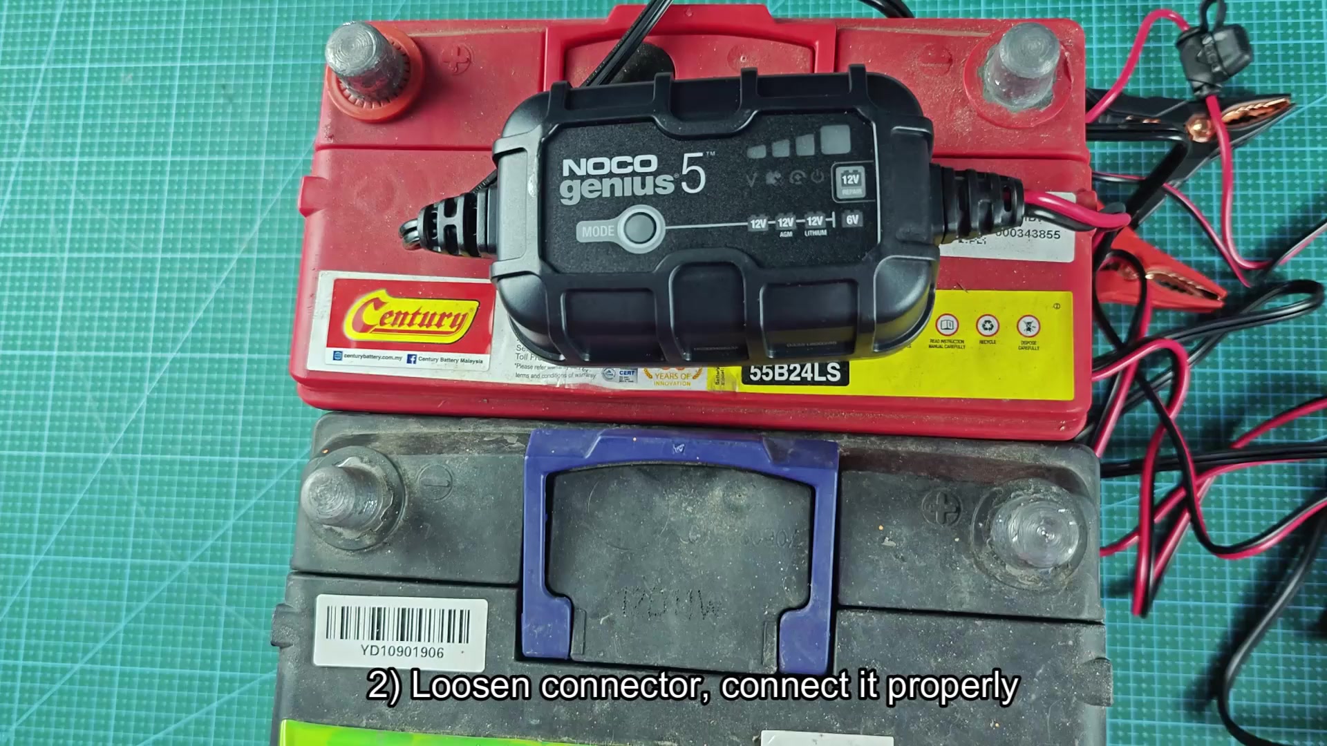 MODE button pressed on Genius 5 charger