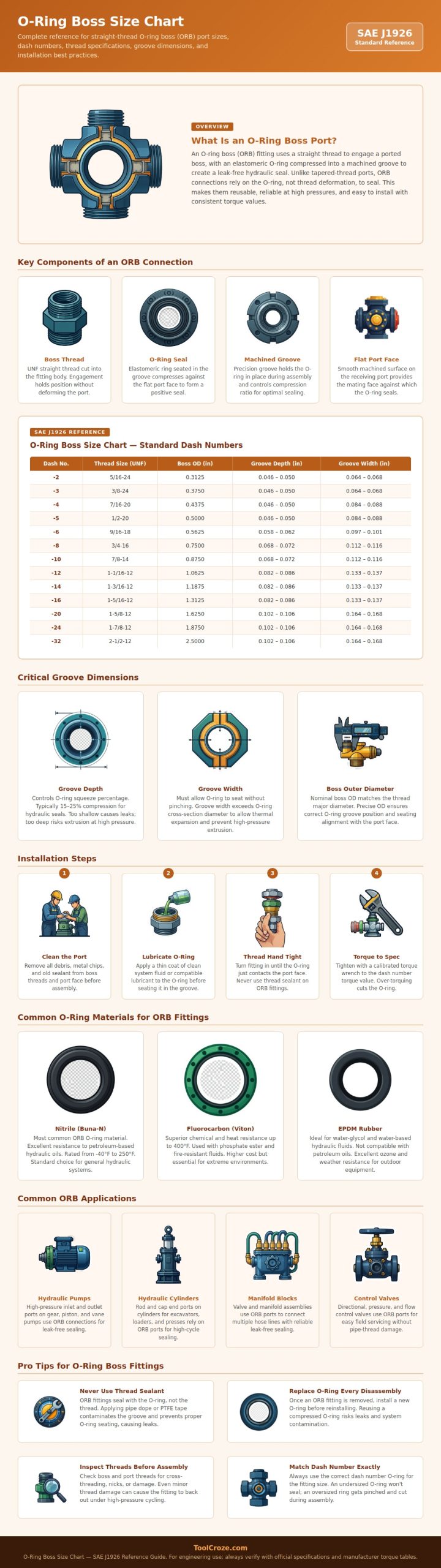 O-ring Boss Size Chart