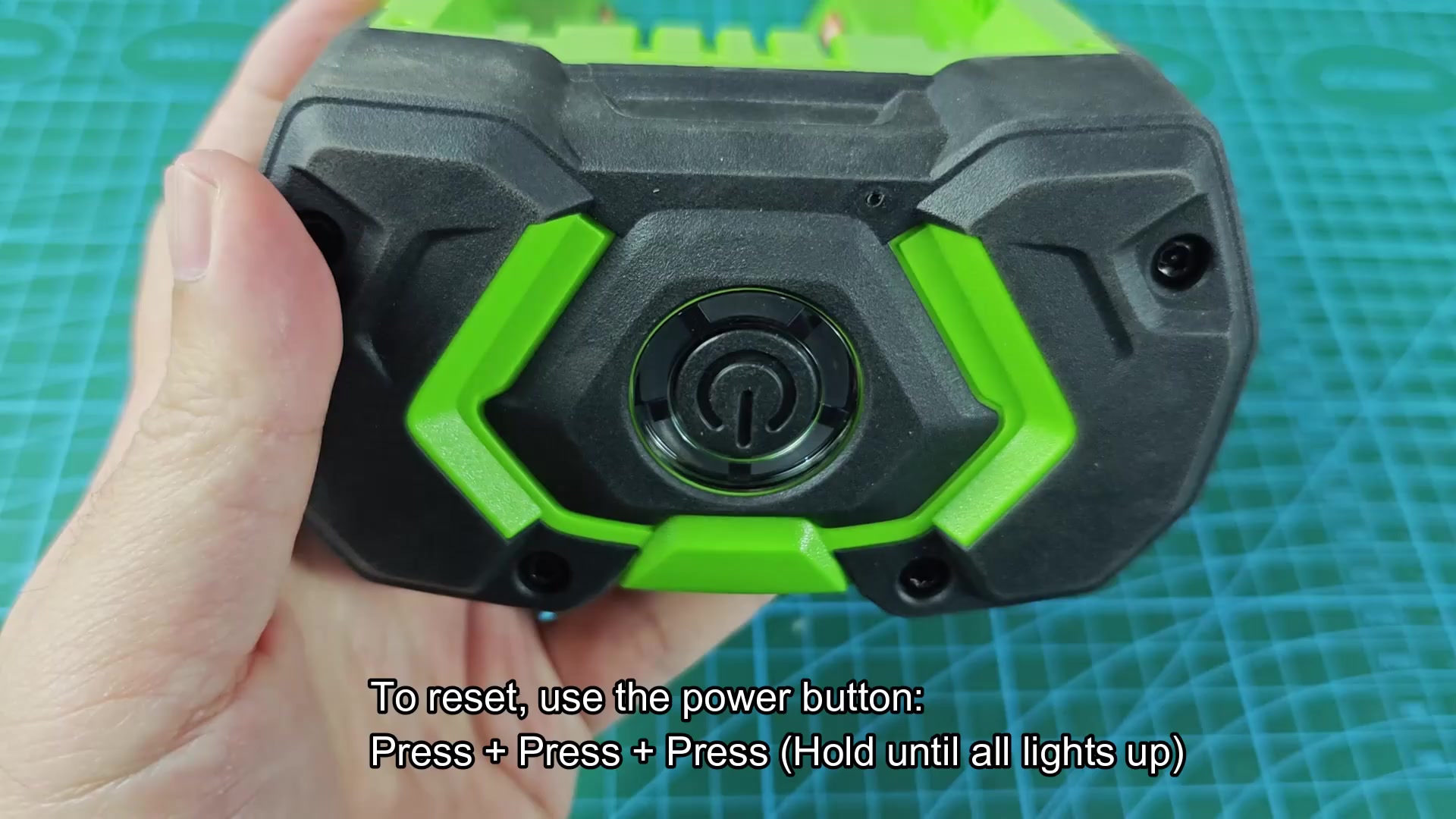 Power button ready for reset sequence
