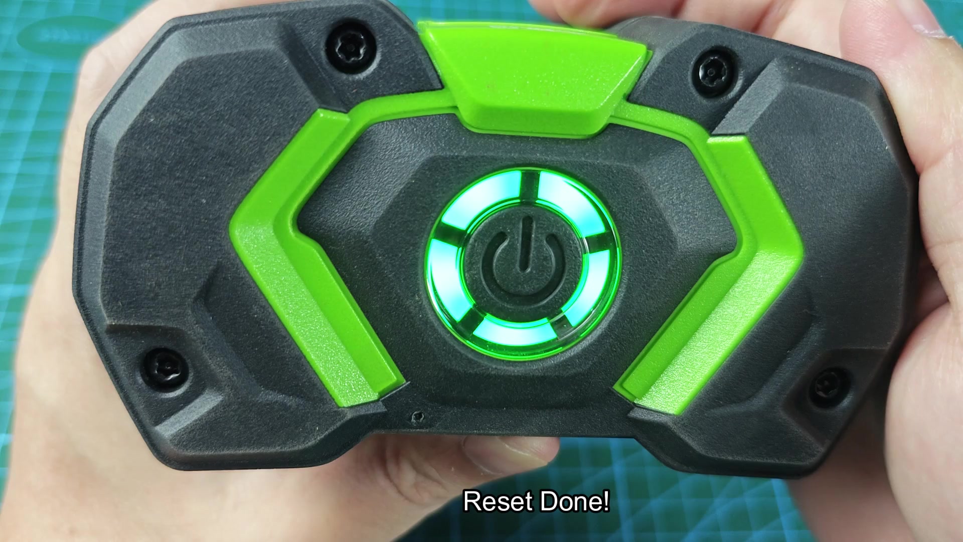 Reset completed successfully on display