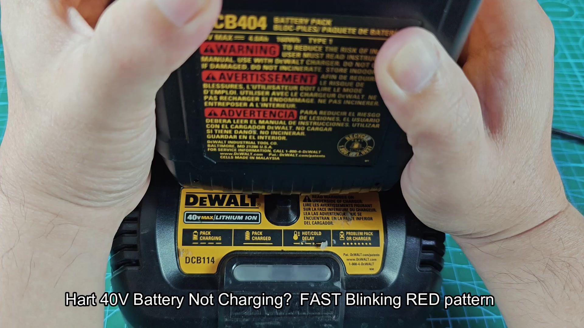 Resetting a Dewalt 40v Battery to Clear the Flashing Red Light