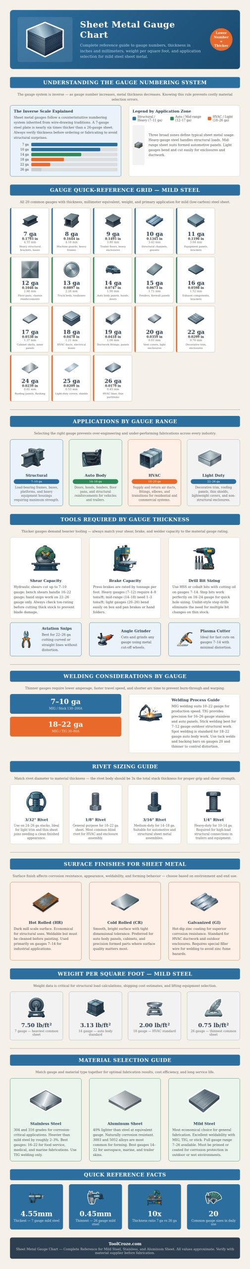 Sheet Metal Gauge Chart