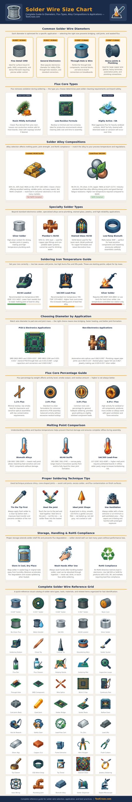 Solder Wire Size Chart
