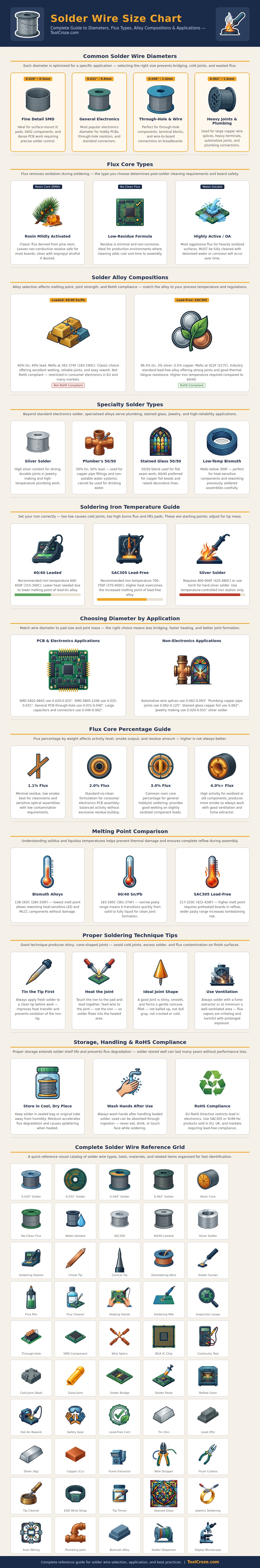 Solder Wire Size Chart