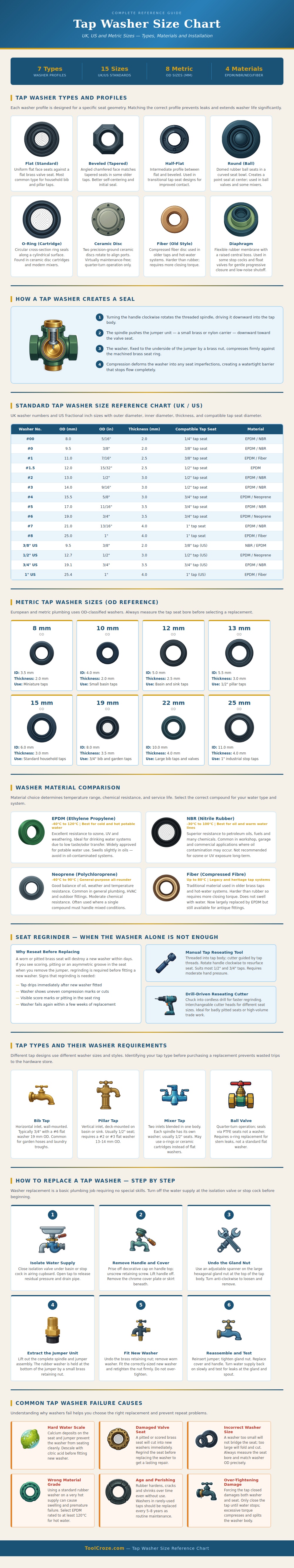Tap Washer Size Chart