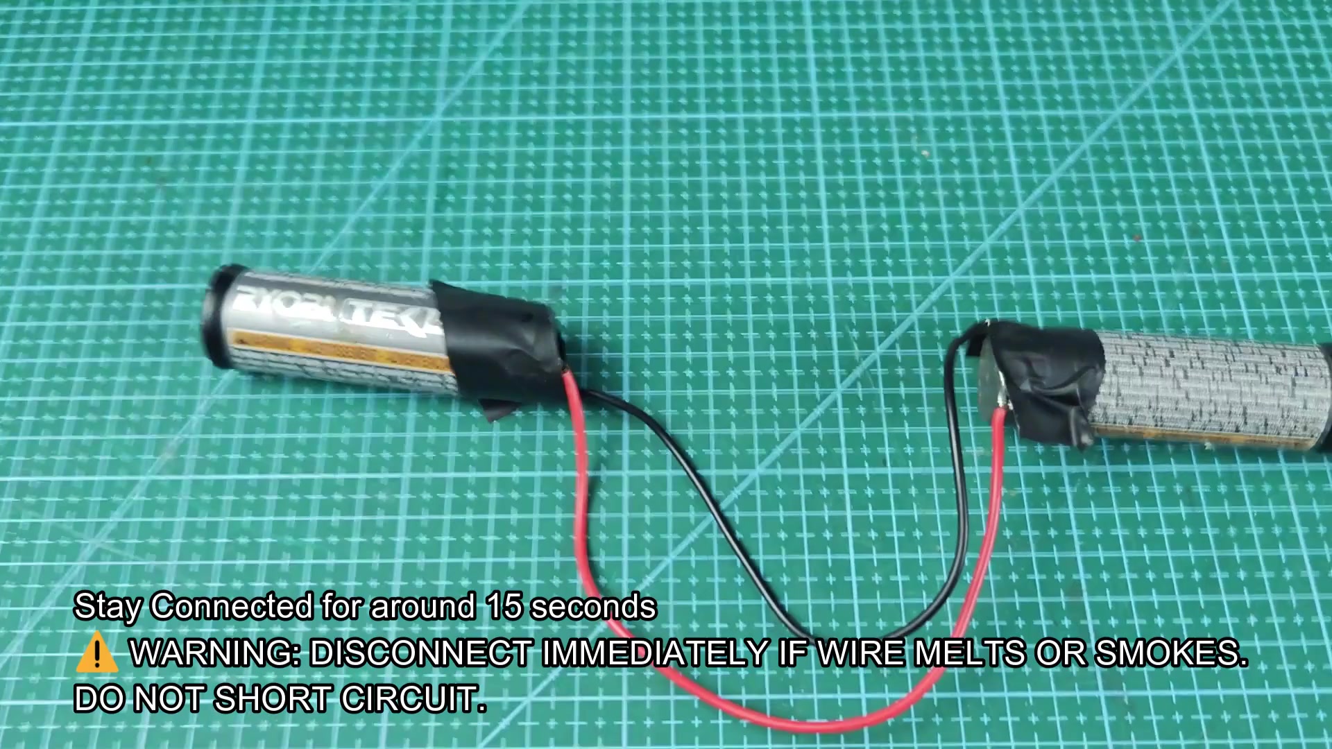 Two cells connected with reset wires 15 seconds