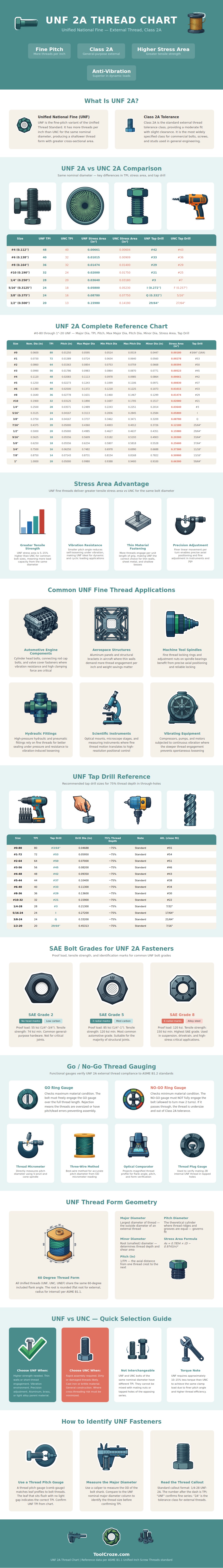 Unf 2a Thread Chart