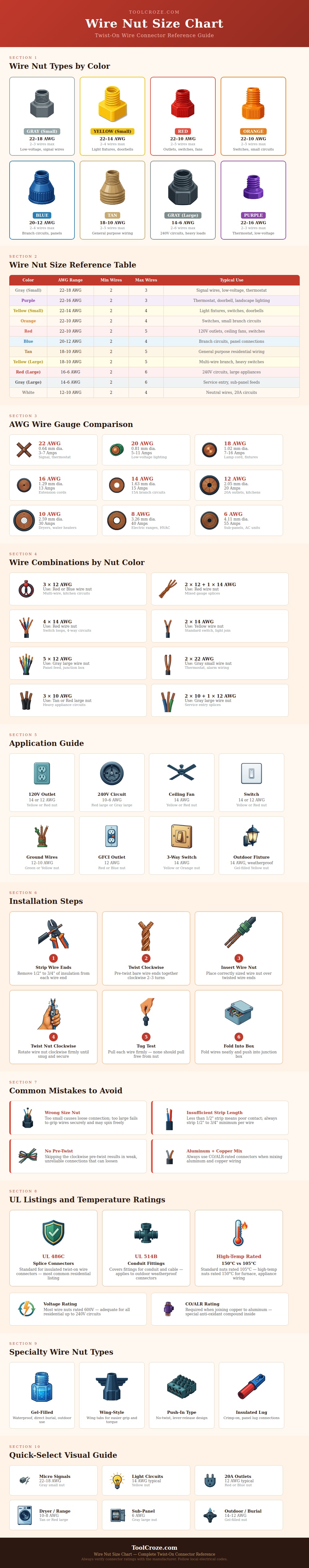 Wire Nut Size Chart