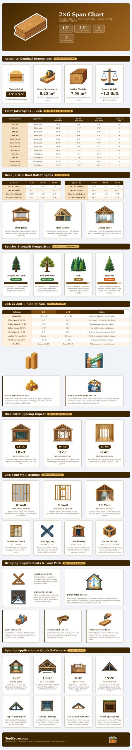 2x6 Span Chart
