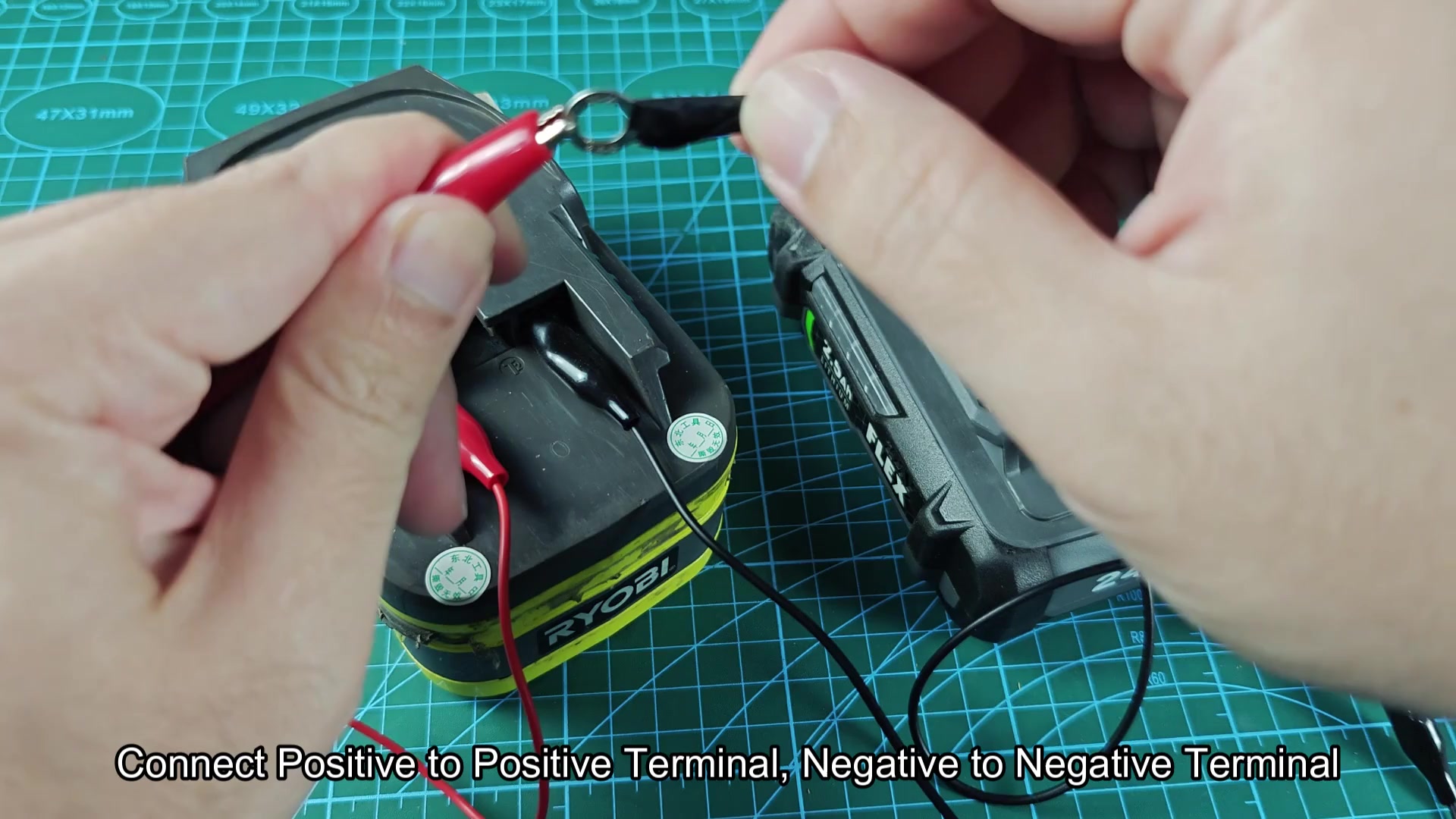 Alligator clips connected for 15 seconds