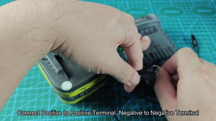 Attaching clip to Ryobi battery