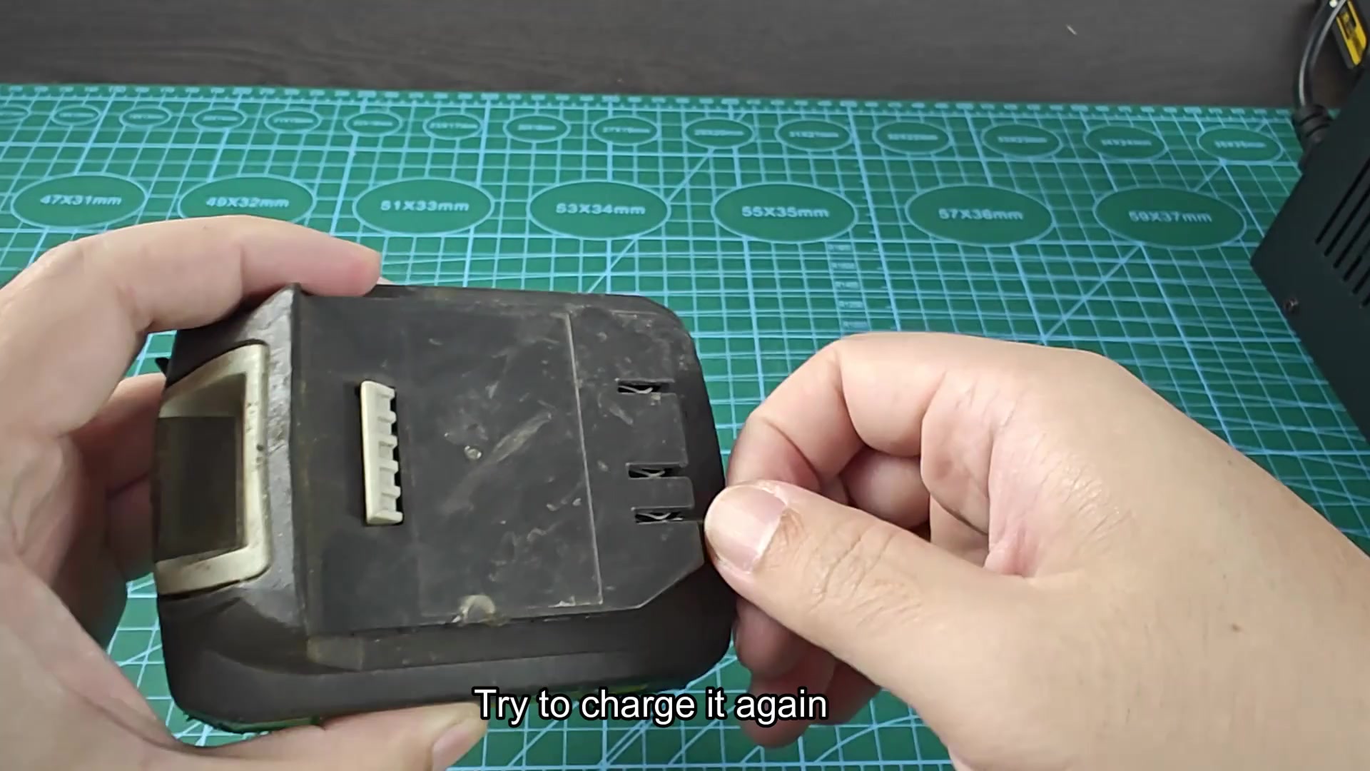 Attempting to charge the battery again Attempting to charge the battery again