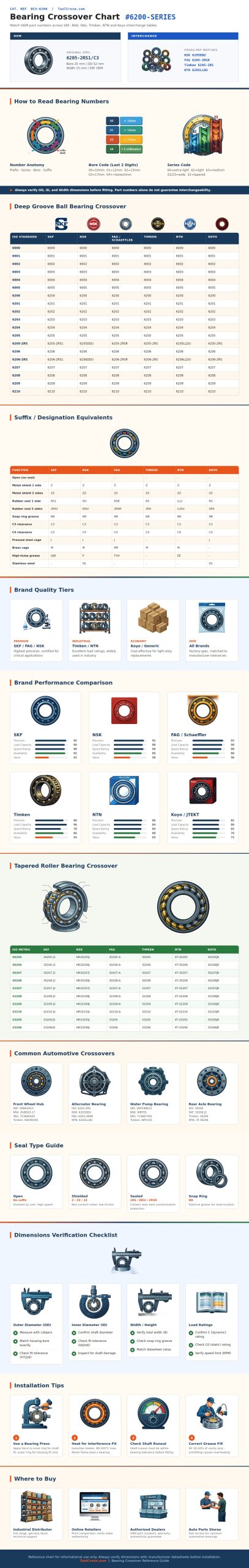 Bearing Crossover Chart