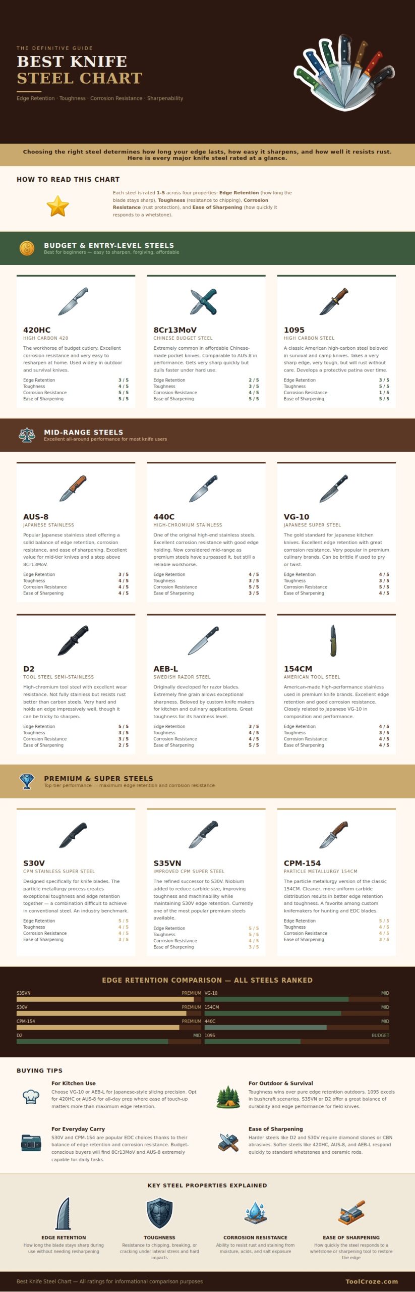 Best Knife Steel Chart