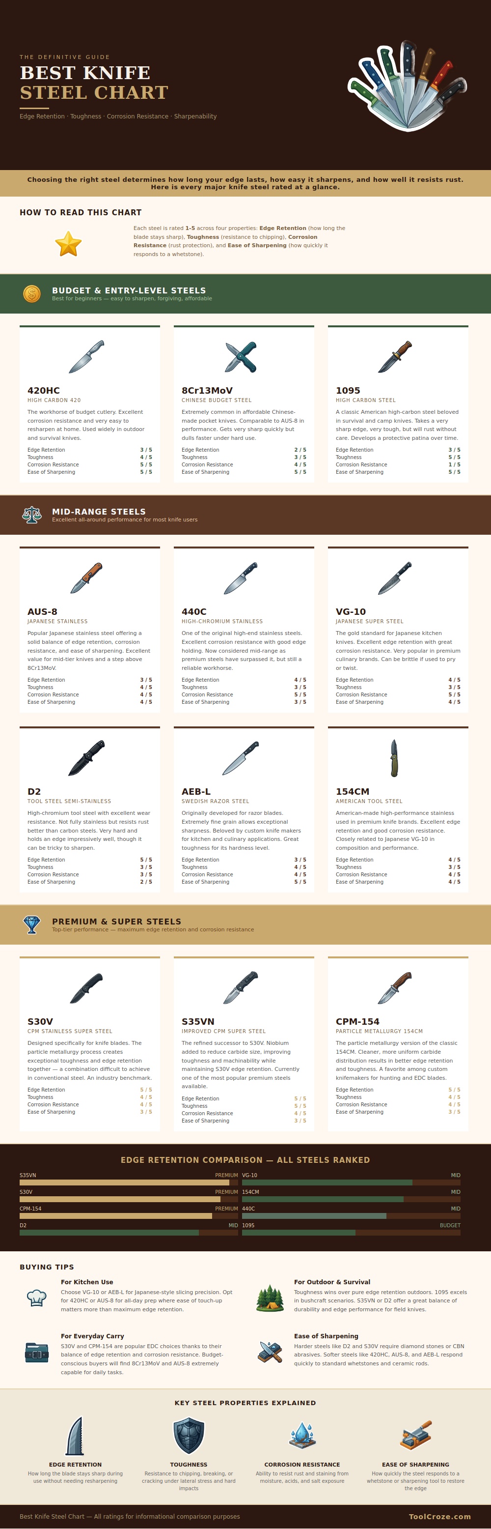 Best Knife Steel Chart
