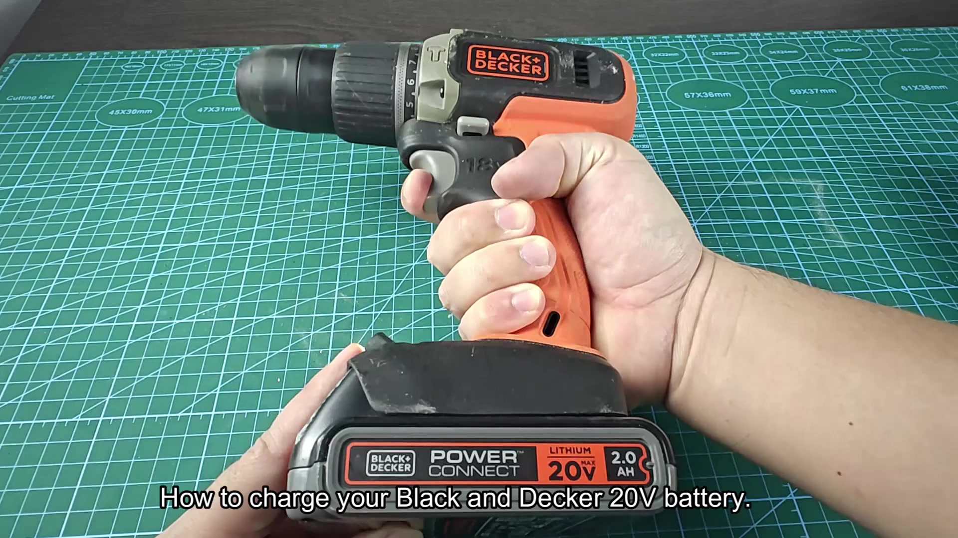 Black and Decker 20V battery label