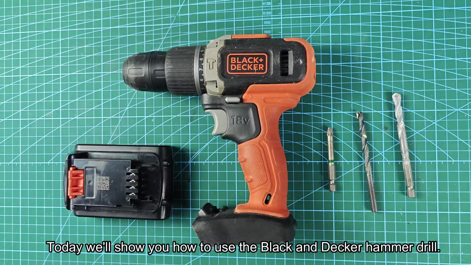 Black and Decker hammer drill setup