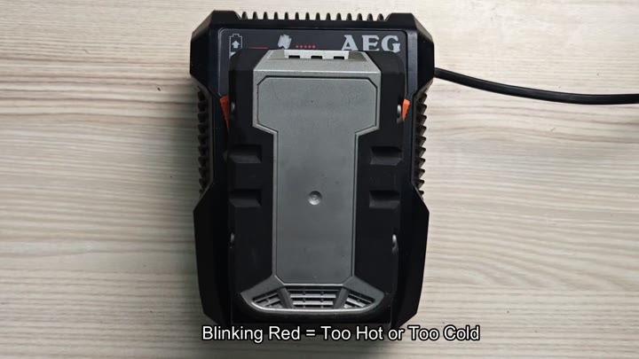 Blinking red LED means temperature issue