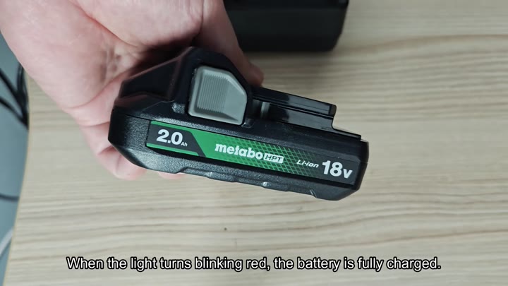 Blinking red light means fully charged