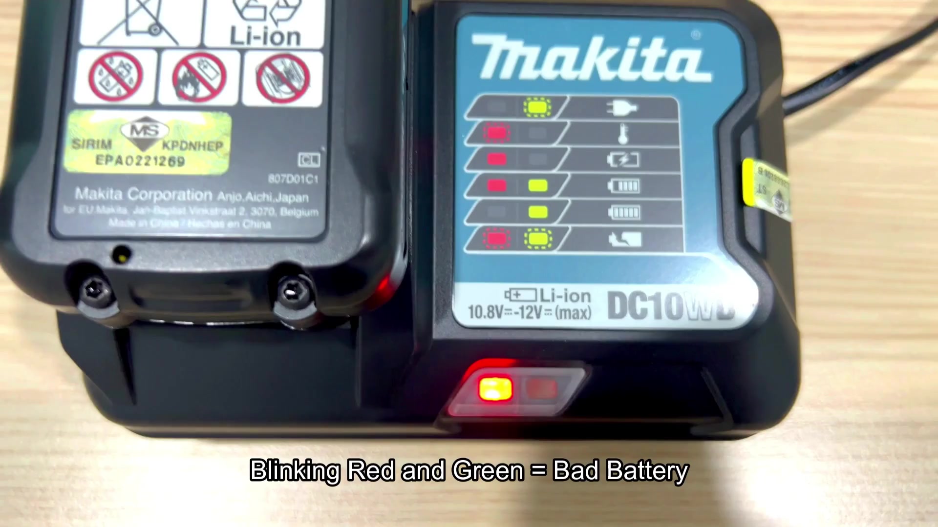 Blinking red light warns of temperature issues Blinking red light warns of temperature issues