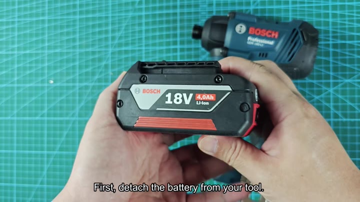 Bosch 18V battery and drill ready